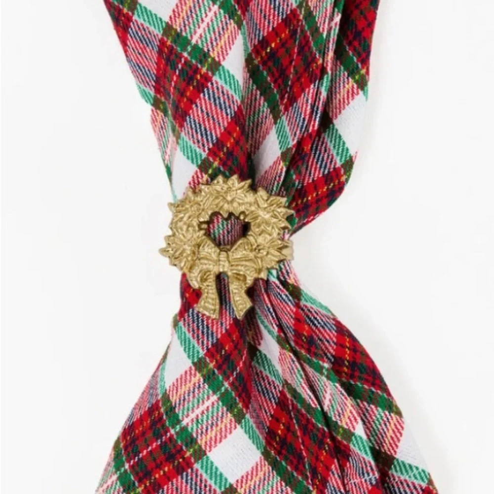 Gold Wreath Napkin Rings Set of 4